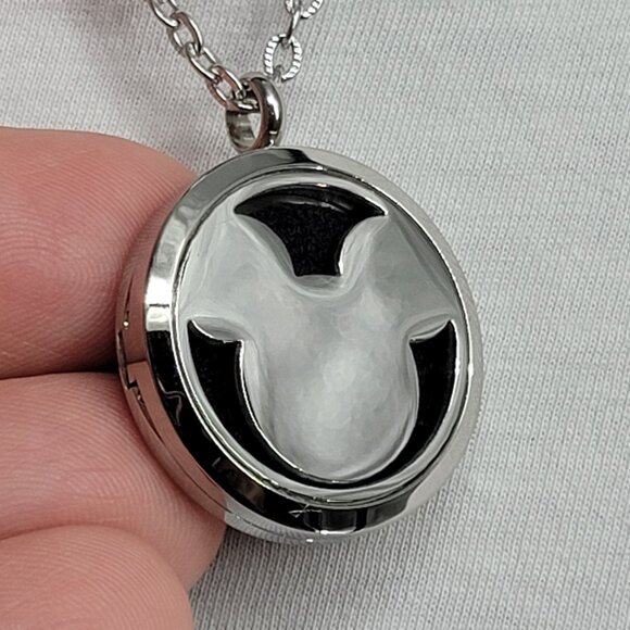 Fika Scandinavian Tradition Jewelry - FIKA Mickey Mouse Large Aromatherapy Essential Oils Necklace Pendant Silver